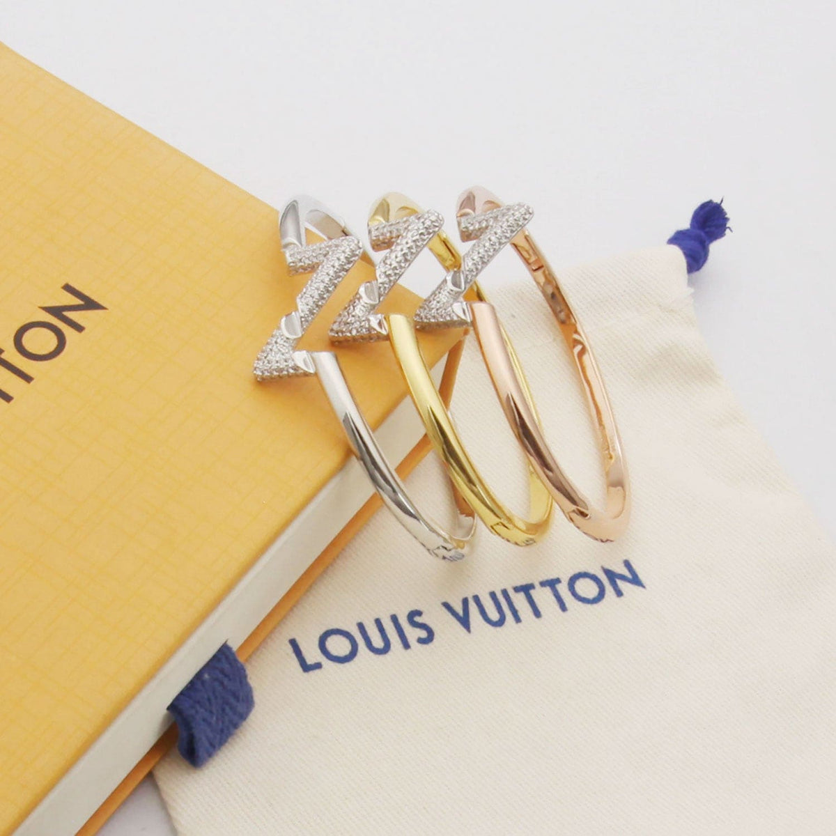 Louis Vuitton Volt Upside Down 18K Gold Bracelet