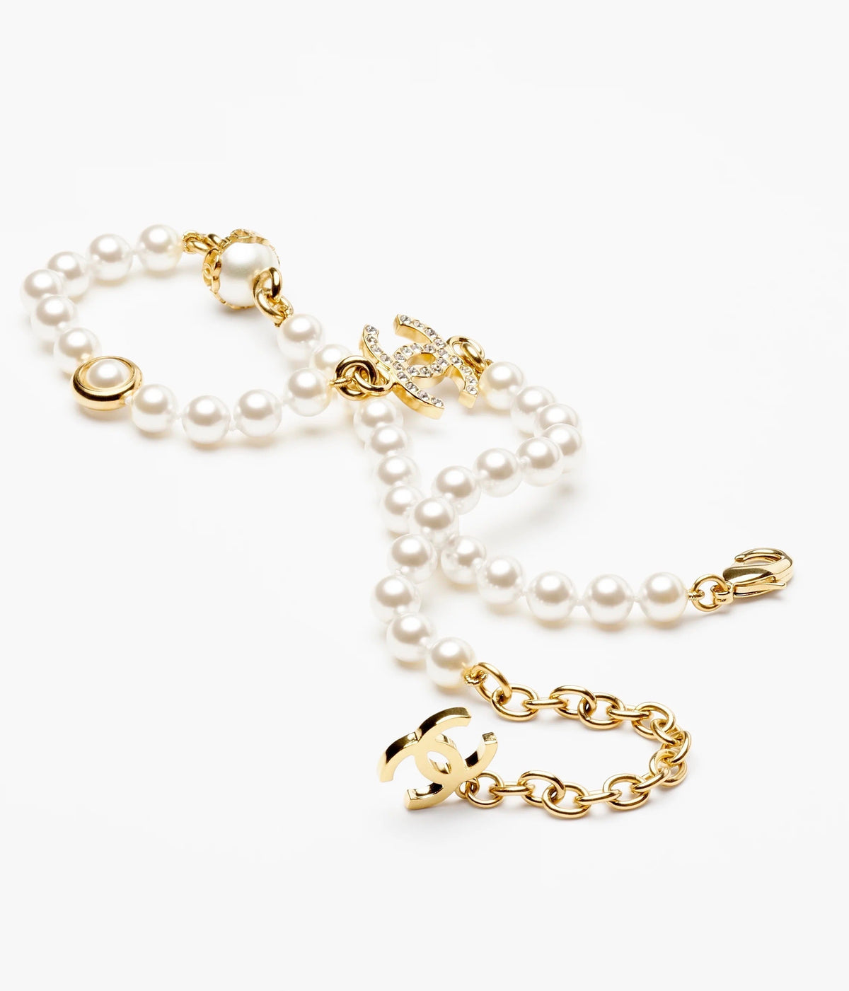Chanel Pearl Chain 18K Gold Necklace