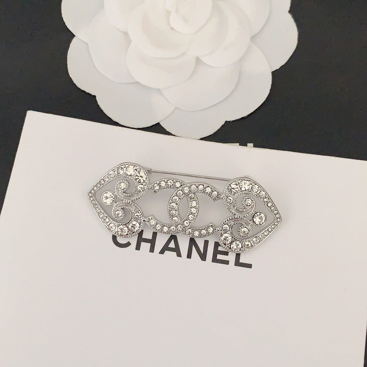 Chanel Heart 18K Gold Brooch